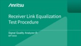 Anritsu MP1900A Receiver Link Equalization Calibration Procedure