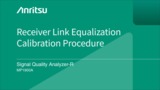 Anritsu MP1900A Receiver Link Equalization Calibration Procedure